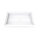 DreamLine B1DS4834XXC0001 DreamStone Center Drain Single Threshold Shower Base in White