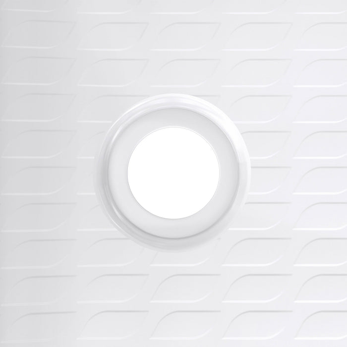 DreamLine B1DS6030LTL0001 DreamStone 30"D x 60"W x 4 3/16"H Left Drain Single Threshold Shower Base in White