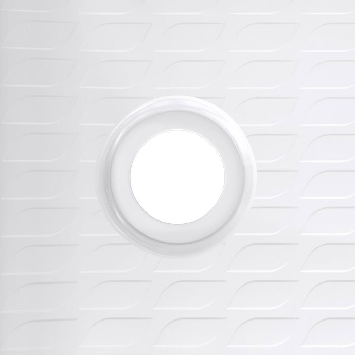 DreamLine B1DS6030LTR0001 DreamStone 30"D x 60"W x 4 3/16"H Right Drain Single Threshold Shower Base in White