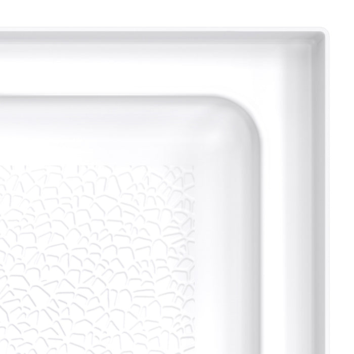 DreamLine B1DS6032XSL0001 DreamStone 32"D x 60"W x 4 5/16"H Left Drain Single Threshold Shower Base in White