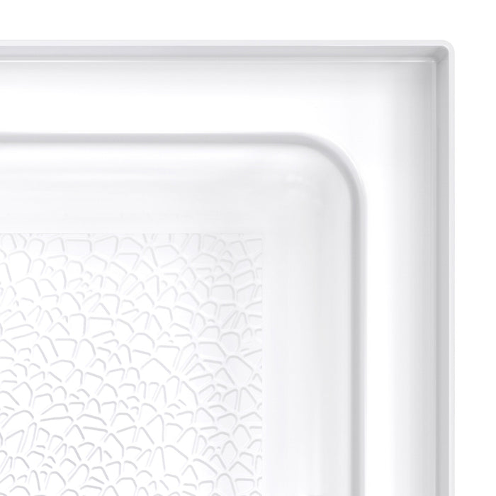 DreamLine BWDS6032SMR0001 DreamStone 32"D x 60"W Shower Base and Wall Kit in White Modern Subway Pattern