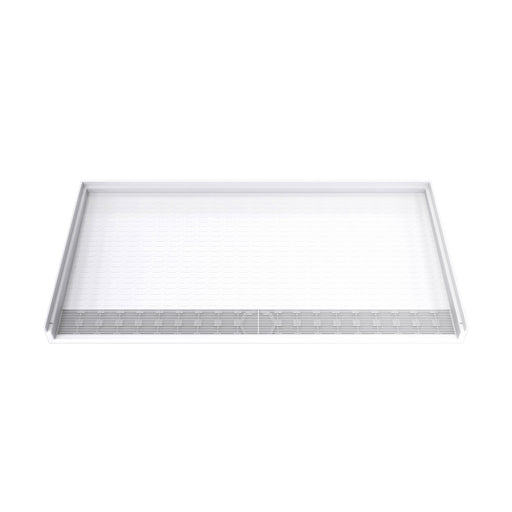 DreamLine B1DS6234TDF0001 DreamStone Front Drain Single Threshold Shower Base in White