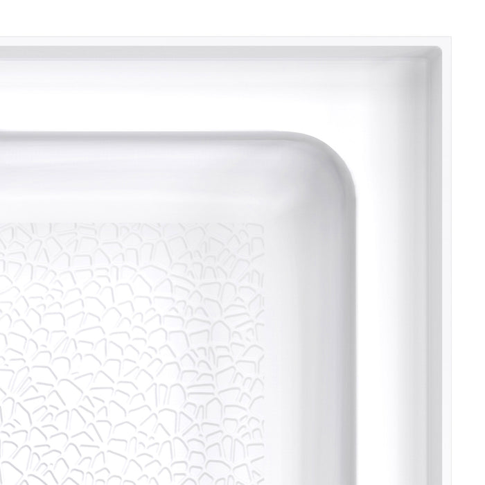 DreamLine BWDS36362MC0001 DreamStone 36"D x 36"W Shower Base and Wall Kit in White Modern Subway Pattern