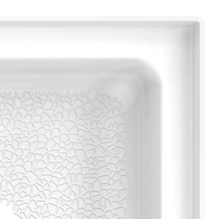 DreamLine B3DS3838XXC0001 DreamStone 38"D x 38"W x 5 1/2"H Corner Drain Neo-Angle Shower Base in White