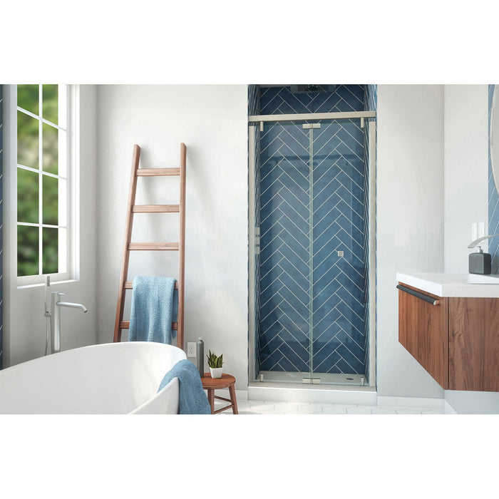DreamLine SHDR-4536741-04 Butterfly-S 34-35 1/2" W x 74" H Semi-Frameless Sliding Bi-Fold Shower Door in Brushed Nickel