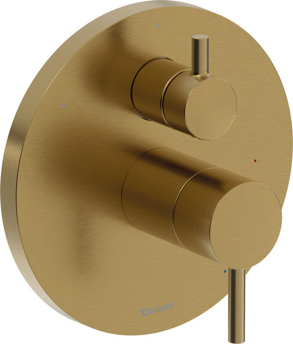 Duravit CE5290012U37 DuraCircle Pressure Balance Trim in Brushed Gold