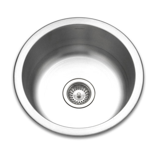 Houzer CF-1830-1 Club 18" Stainless Steel Undermount Single Round Bowl Bar Sink