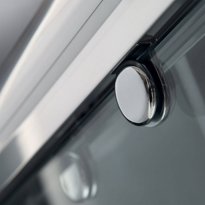 DreamLine DL-6943C-22-01 Charisma 36"D x 60"W x 78 3/4"H Frameless Bypass Shower Door in Chrome with Center Drain Biscuit Base
