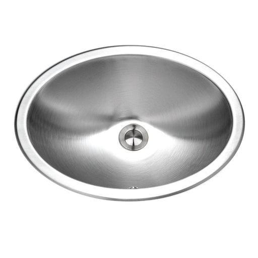 Houzer CHO-1800-1 Opus 18" Stainless Steel Undermount Oval Bowl Bathroom Sink