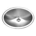 Houzer CHTO-1800-1 Opus 18" Stainless Steel Drop-in Oval Bowl Bathroom Sink