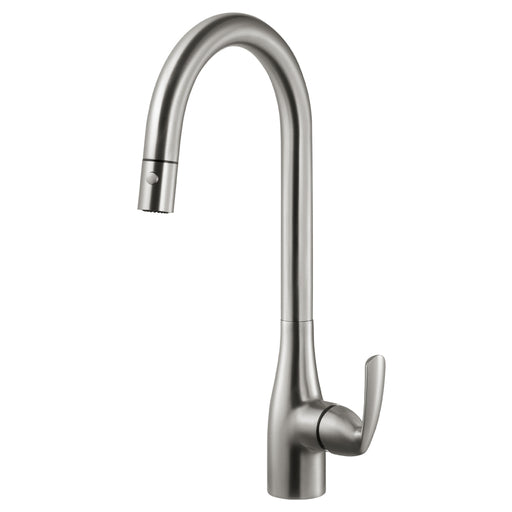 Houzer CORPD-569-BN Cora Series Brushed Nickel Single Handle Pull-Down Kitchen Faucet
