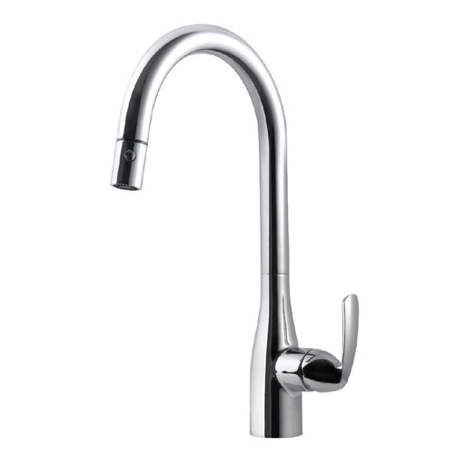 Houzer CORPD-569-PC Cora Series Polished Chrome Single Handle Pull-Down Kitchen Faucet