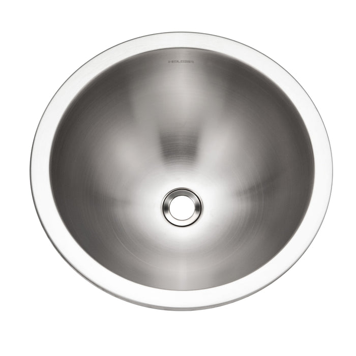 Houzer CR-1620-1 Opus 16" Stainless Steel Undermount Round Bathroom Sink without Overflow