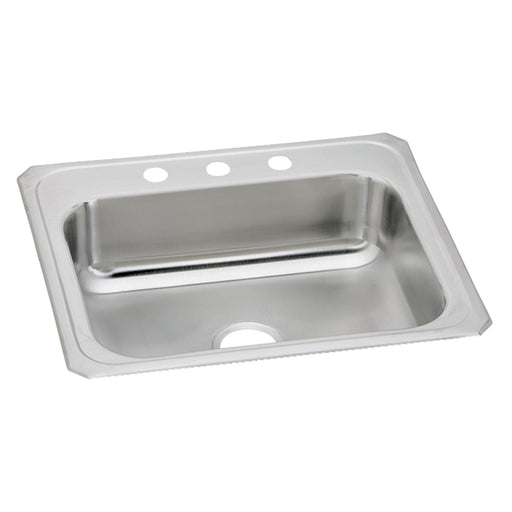Elkay CR31223 Stainless Steel 3-Hole Single-Bowl Drop-In Kitchen Sink