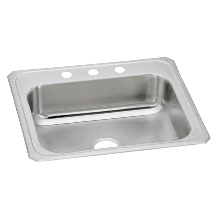 Elkay CR31223 Stainless Steel 3-Hole Single-Bowl Drop-In Kitchen Sink