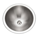 Houzer CRT-1620-1 Opus 16" Stainless Steel Drop-in Topmount Round Bowl Bathroom Sink without Overflow