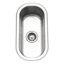 Houzer CS-1105-1 Club 10" Stainless Steel Undermount Compact Single Bowl Bar Sink