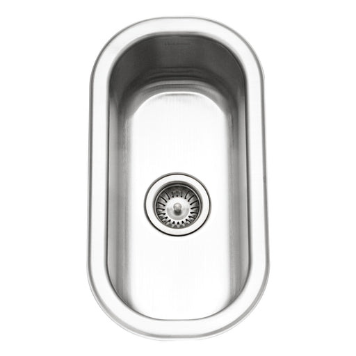 Houzer CS-1105-1 Club 10" Stainless Steel Undermount Compact Single Bowl Bar Sink