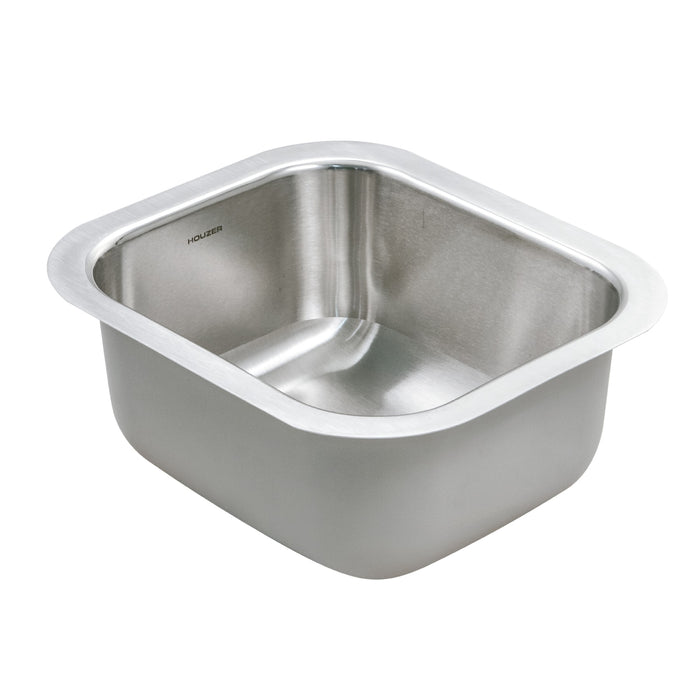 Houzer CS-1307-1 Club 13" Stainless Steel Undermount Small Bar and Prep Sink with Strainer