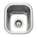 Houzer CS-1307-C Club 13" Stainless Steel Undermount Small Bar and Prep Sink