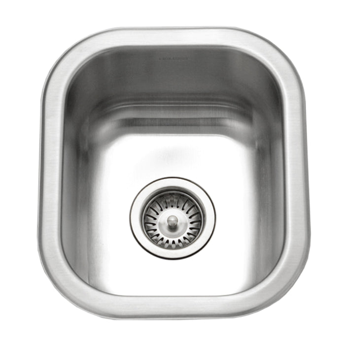 Houzer CS-1307-C Club 13" Stainless Steel Undermount Small Bar and Prep Sink