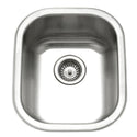 Houzer CS-1407-1 Club 14" Stainless Steel Undermount Medium Bar and Prep Sink