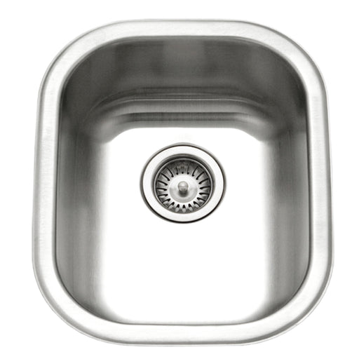 Houzer CS-1407-1 Club 14" Stainless Steel Undermount Medium Bar and Prep Sink