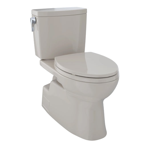 The TOTO CT474CUFGT40#03 is the Vespin II WASHLET+ elongated skirted toilet bowl in Bone, designed for T40 WASHLET+ compatibility with a concealed supply and cord channel.