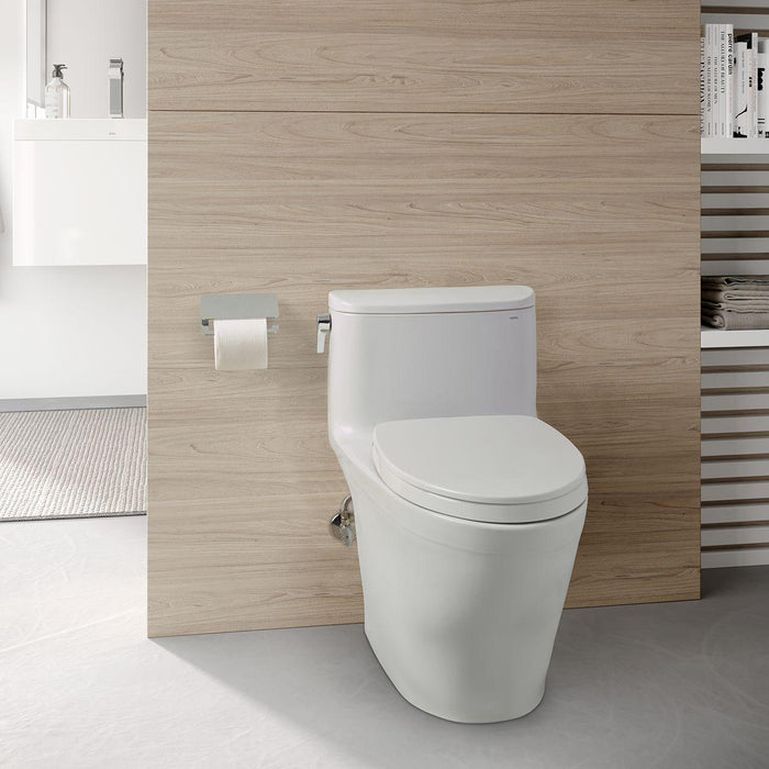 TOTO CST642CUFGAT40#01 Nexus 1.0 GPF One Piece Elongated Universal Height Toilet with Tornado Flush - Less Seat