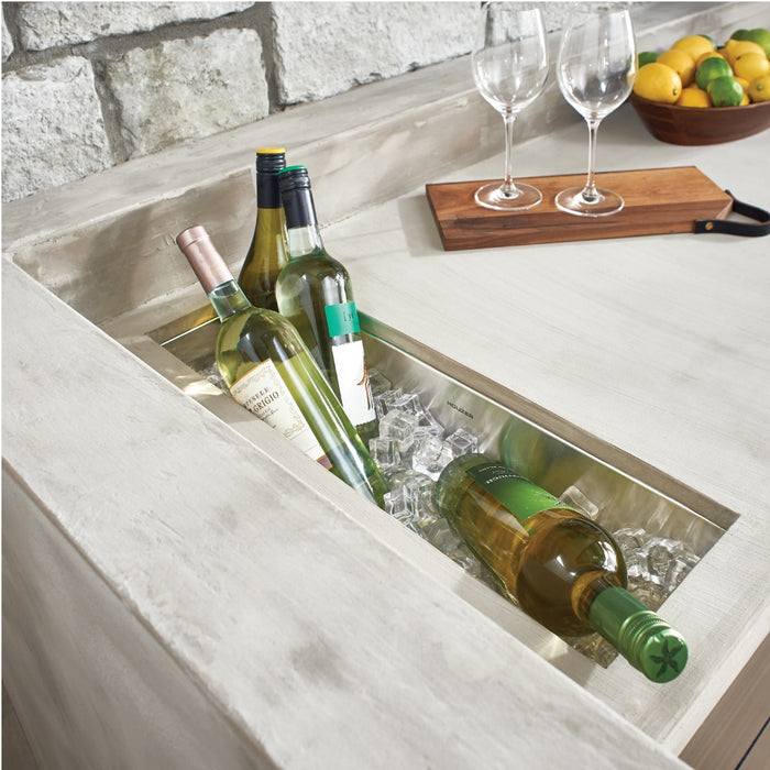 Houzer CTB-2385 Contempo Trough 23" Stainless Steel Undermount Bar Sink with Strainer and Grid