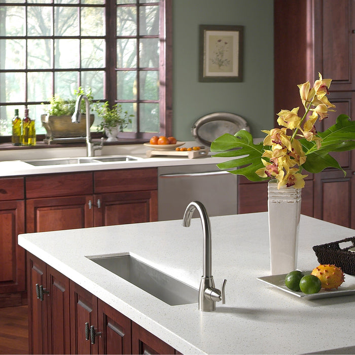 Houzer CTB-2385 Contempo Trough 23" Stainless Steel Undermount Bar Sink with Strainer and Grid