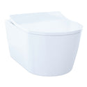 Compact wall-hung D-shaped toilet bowl with Universal Height, DYNAMAX TORNADO FLUSH compatibility, and CEFIONTECT ceramic glaze