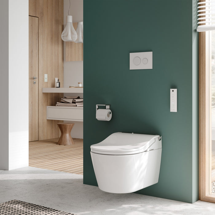 TOTO CWT4474547CMFGA#MS Washlet+ RP Wall-Hung D-Shape Toilet with RW Bidet Seat and DuoFit In-Wall Tank System