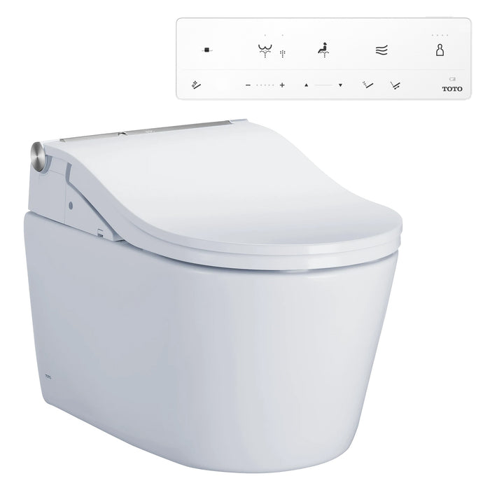 TOTO CWT4474547CMFGNA#MS WASHLET+ RP Wall-Hung D-Shape Toilet with RW Bidet Seat and In-Wall Auto Dual-Flush Tank