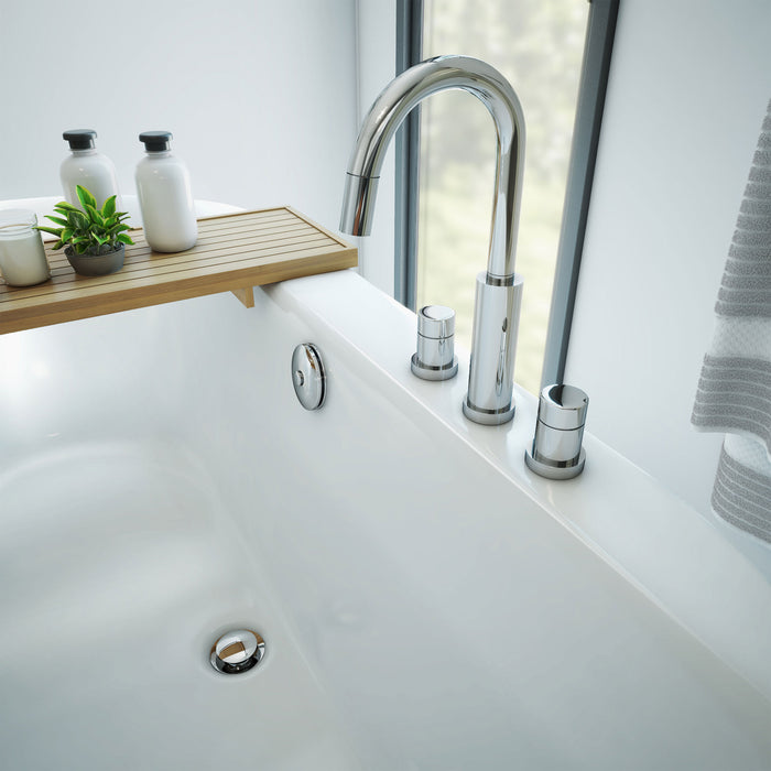 DreamLine BTCB6635HFXXC00 Caribbean 66" x 36" Freestanding Oval 48 Gallon Soaking Bathtub in White