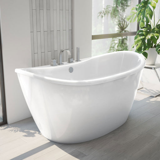 DreamLine BTCA6032WFXXC00 Caspian 60-inch Freestanding Double Slipper 2-Person Oval Bathtub