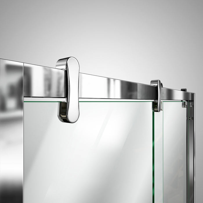 DreamLine SHDR-1560760-08 Cavalier 56-60"W x 77 3/8"H Semi-Frameless Bypass Sliding Shower Door in Polished Stainless Steel