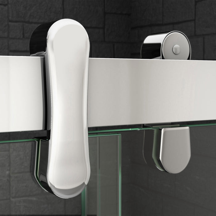 DreamLine SHDR-1560760-08 Cavalier 56-60"W x 77 3/8"H Semi-Frameless Bypass Sliding Shower Door in Polished Stainless Steel