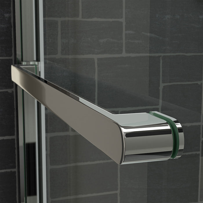 DreamLine SHDR-1560760-08 Cavalier 56-60"W x 77 3/8"H Semi-Frameless Bypass Sliding Shower Door in Polished Stainless Steel