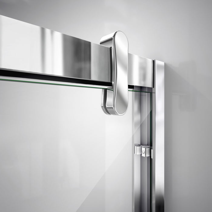 DreamLine SHDR-1560760-08 Cavalier 56-60"W x 77 3/8"H Semi-Frameless Bypass Sliding Shower Door in Polished Stainless Steel