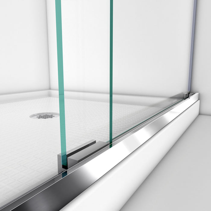 DreamLine DL-6943C-22-01 Charisma 36"D x 60"W x 78 3/4"H Frameless Bypass Shower Door in Chrome with Center Drain Biscuit Base