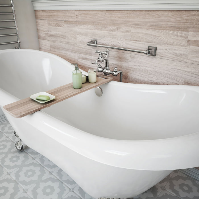 DreamLine BTCP6928HFXXC01 Chesapeake 69" L x 31"H Acrylic Freestanding Bathtub with Chrome Finish
