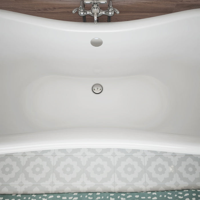 DreamLine BTCP6928HFXXC00 Chesapeake 69" L x 31"H Acrylic Freestanding Bathtub with White Finish