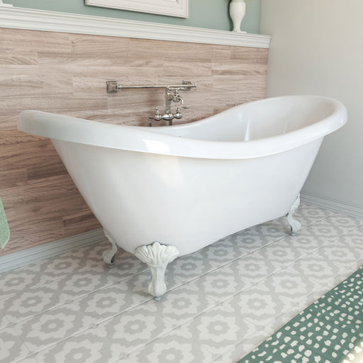 DreamLine BTCP6928HFXXC00 Chesapeake 69" x 31" Acrylic Freestanding Bathtub with White Finish