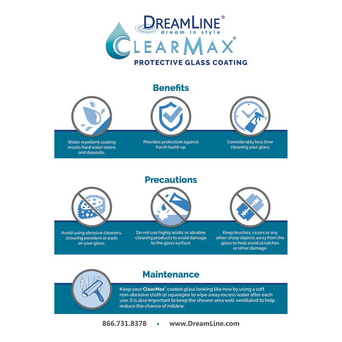 DreamLine SHDR-1948723R-01 Mirage-X 44-48"W x 72"H Frameless Sliding Shower Door in Chrome; Right Wall Installation