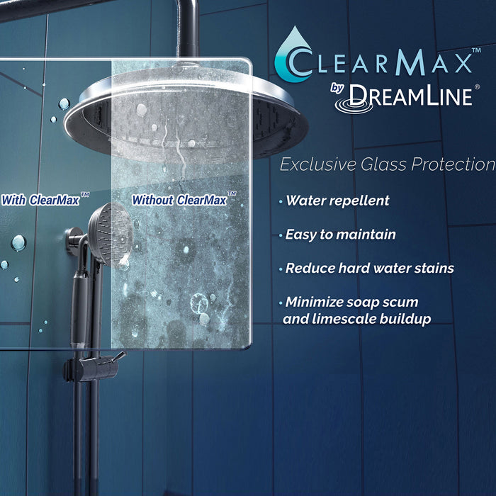 DreamLine SHDR-1560760-08 Cavalier 56-60"W x 77 3/8"H Semi-Frameless Bypass Sliding Shower Door in Polished Stainless Steel