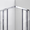DreamLine DL-6710-01 Cornerview 36"D x 36"W x 74 3/4"H Framed Sliding Shower Enclosure in Chrome with White Acrylic Base Kit - Bath4All