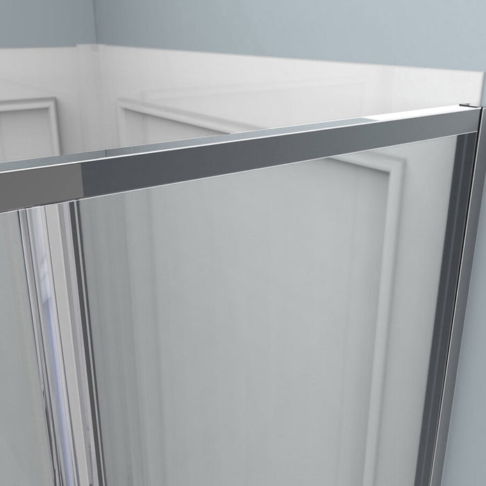 DreamLine DL-6710-04 Cornerview 36" D x 36" W x 74 3/4" H Framed Sliding Shower Enclosure in Brushed Nickel with White Base