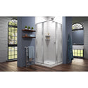 DreamLine DL-6710-01 Cornerview 36"D x 36"W x 74 3/4"H Framed Sliding Shower Enclosure in Chrome with White Acrylic Base Kit - Bath4All