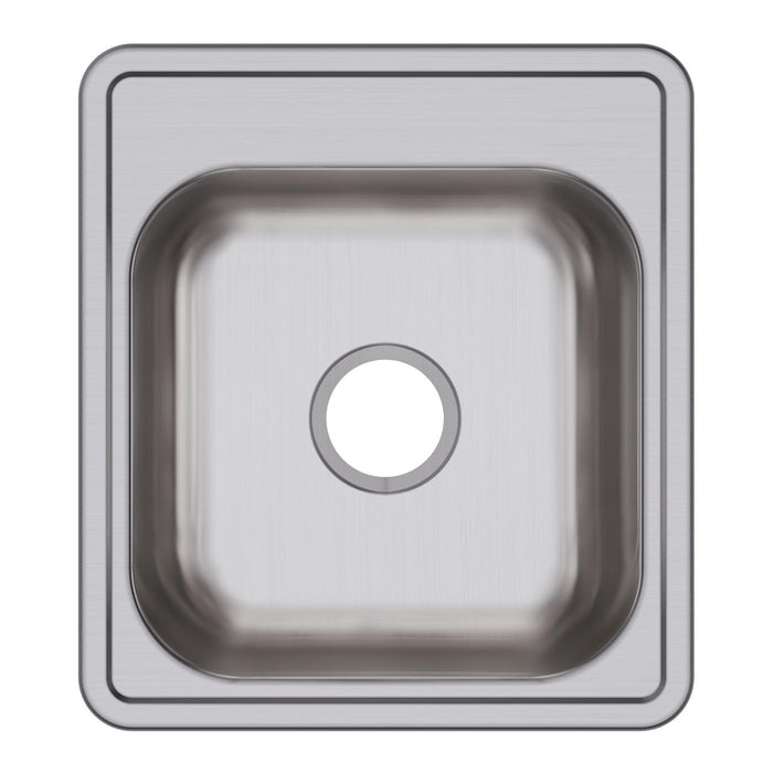 Elkay D117190 17" x 19" Stainless Steel Single-Bowl Drop-In Sink in Satin
